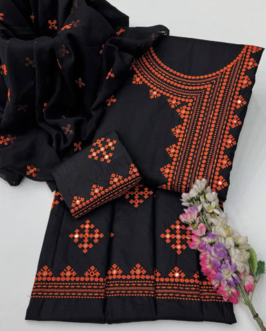 Traditional Angrakha Sindhi Embroidery Cotton  Ready to Wear
